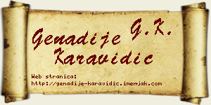 Genadije Karavidić vizit kartica